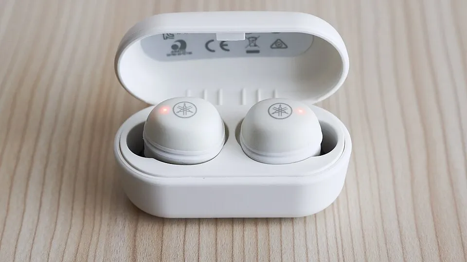 A pair of wireless earbuds